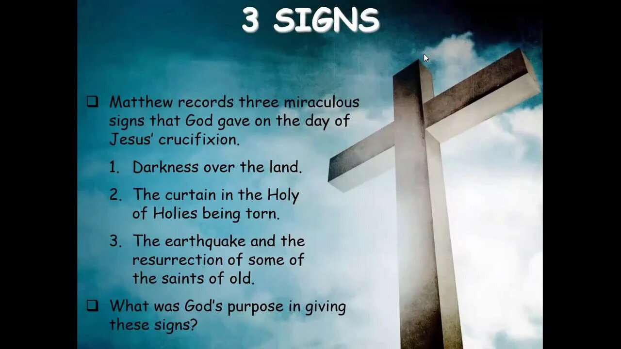 3 signs of the crucifixion