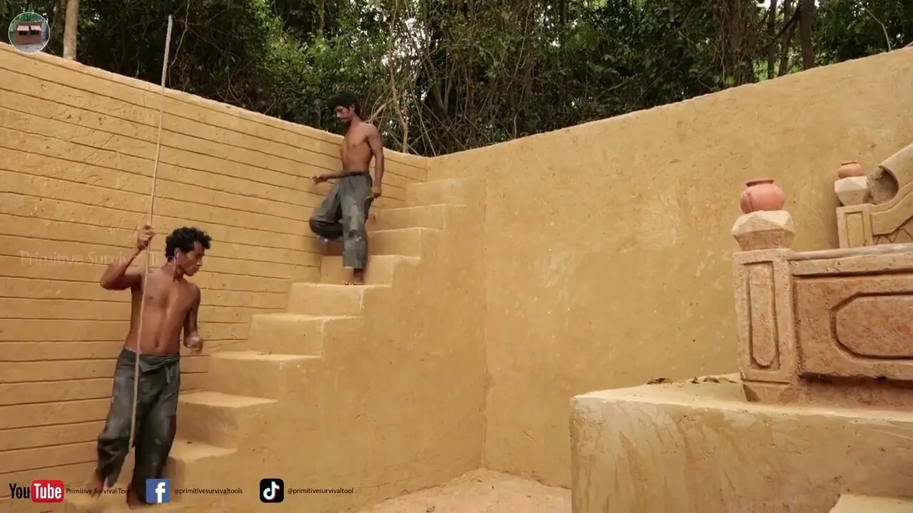 Building Underground Private Living Room and Swimming Pool Underground