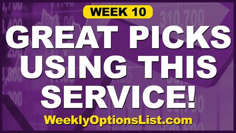 Week 10 Using The WeeklyOptionsList.com - This Service Picked a Great Trade With PDD!