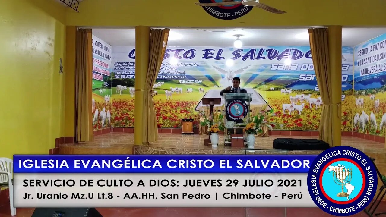 SERVICIO DE CULTO A DIOS: JUEVES 29 JULIO 2021