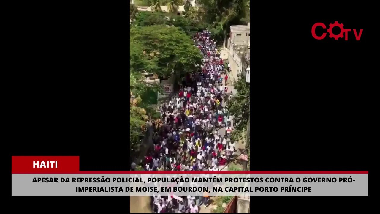 População mantém protestos contra o governo pró-imperialista de Moïse na capital Porto Príncipe