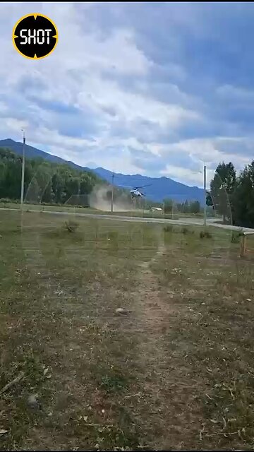 Helicopter crashed in altai, Russia today after hitting power lines whilst landing