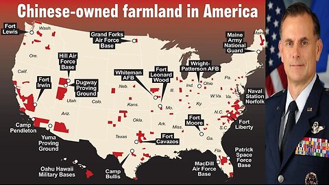 China Owns 349,442 Acres of Farmland Near US Air Bases. WHY? Bill Gates Owns 275,000Ac, Not Like He Cares Us - says earth needs depopulated [CARBON]