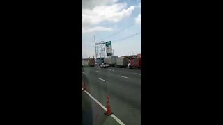 Traffic at a standstill on the skyway Philippines