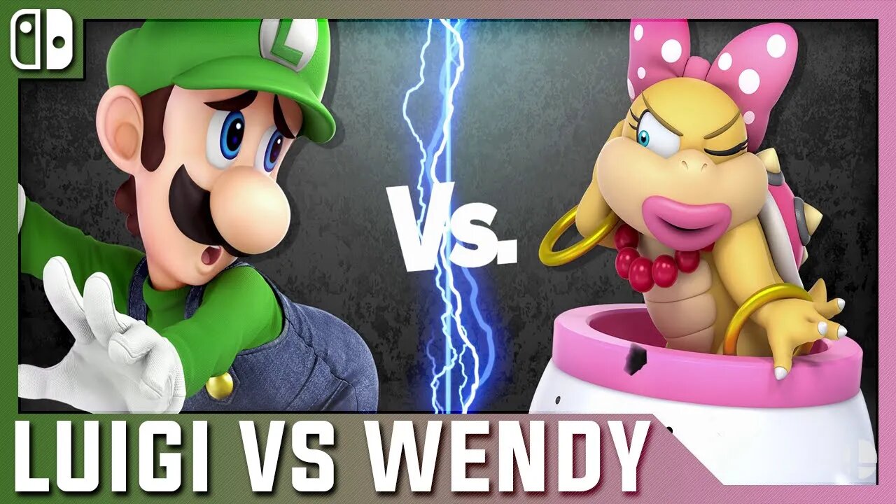 Super Smash Bros Ultimate Battles: Luigi VS Wendy 4K HD 60FPS