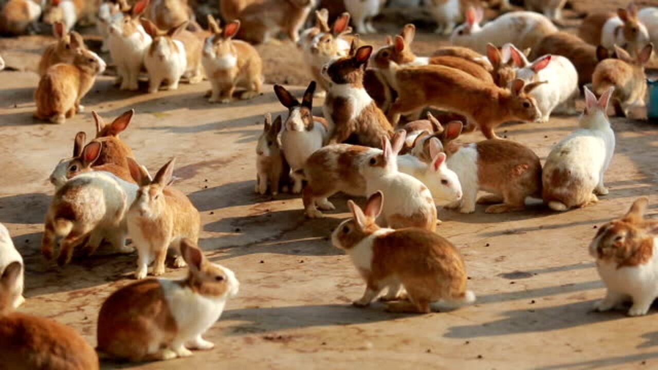 Rabbit Run .. Crossing Animal Cartoon Video||