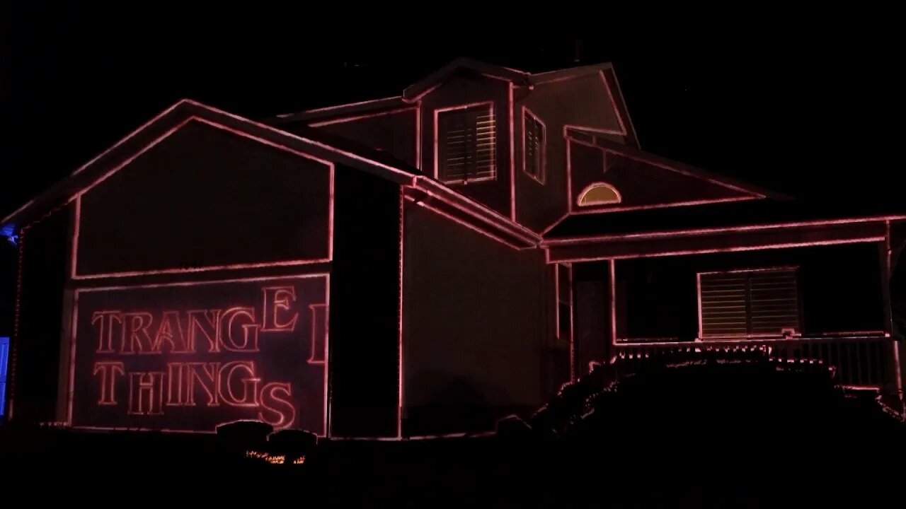 2019 Stranger Things Halloween House Projection Mapping Display Live