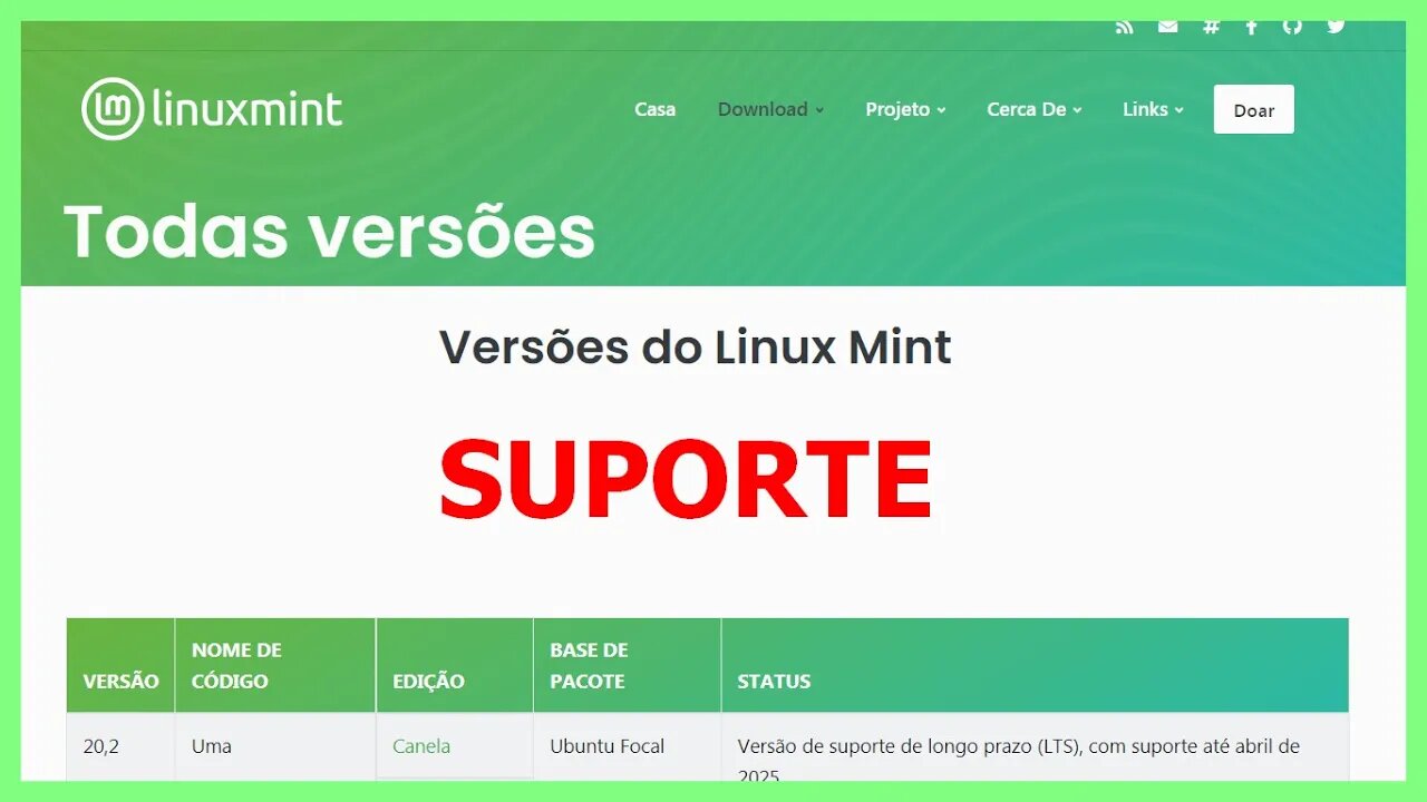 Confira os suportes das versões do Linux Mint. Linux Mint eu uso e recomendo.