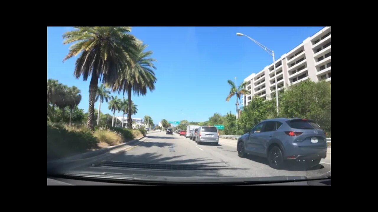 Drive from Comfort Suites Sarasota to Sarasota Bay...I drive GOOGLE MAPS crazy!