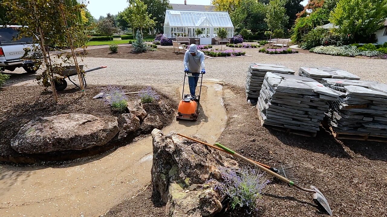 Planting Pink Things + Day 1 of Paver Installation Around the Pond! 💗🙌🥰