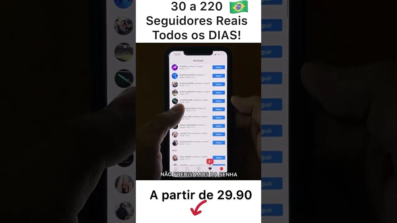 Conquiste novos seguidores diariamente, cresça de forma orgânica com seguidores brasileiros #shorts