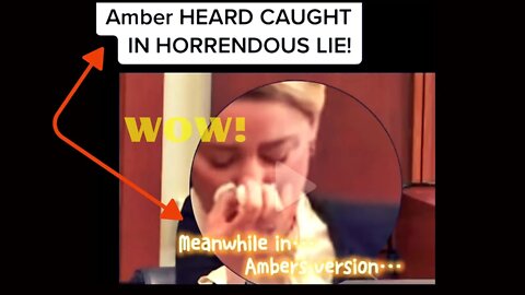 AMBER HEARD GETS BUSTED IN HORRENDOUS LIE !