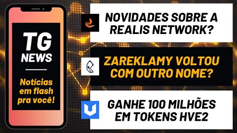 [TG NEWS] - Atualizações sobre Realis Network | Zareklamy mudou de nome | Não perca esse sorteio