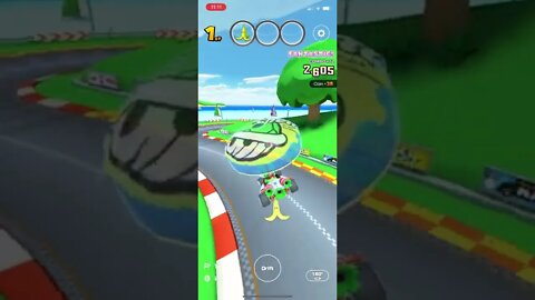 Mario Kart Tour - Shell Parachute Gameplay (Piranha Plant Tour Premium Challenges Reward Glider)