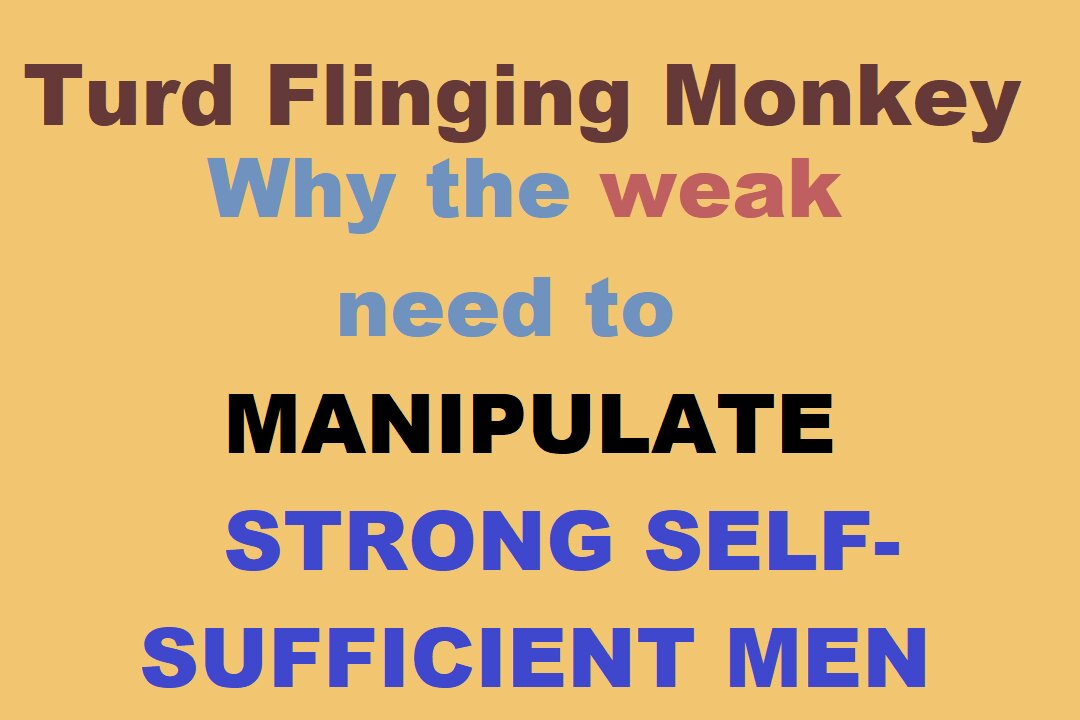 Turd Flinging Monkey discusses why the WEAK need to MANIPULATE societies' STRONG SELF-SUFFICIENT MEN