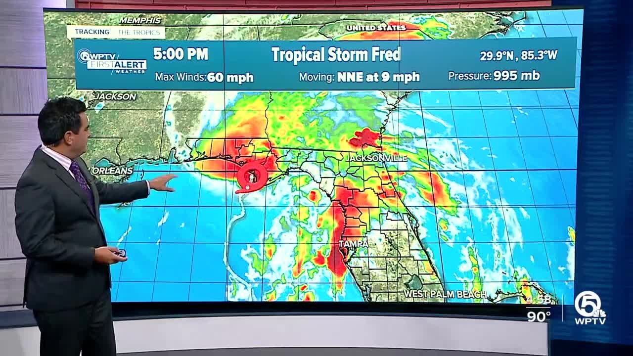 Tropical Storm Fred makes landfall in Florida Panhandle; Henri forms near Bermuda