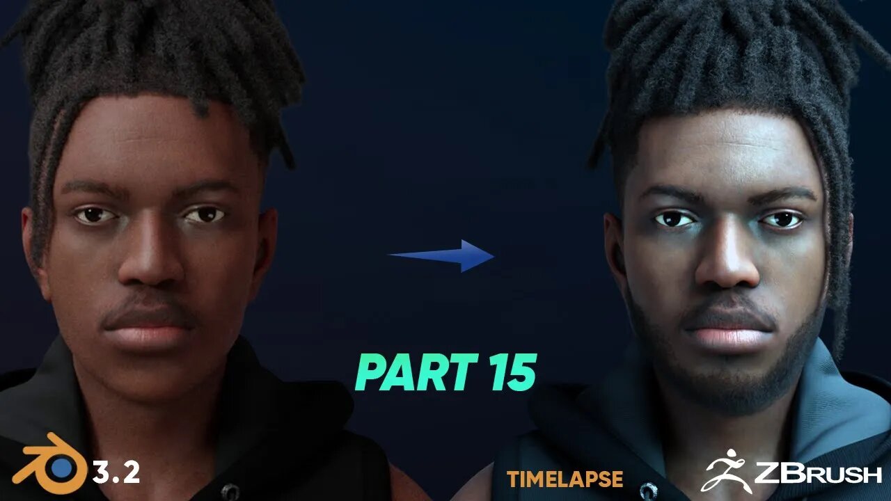 Adam | 3d Character for animation | Part 15 | look dev | ZBrush | Blender