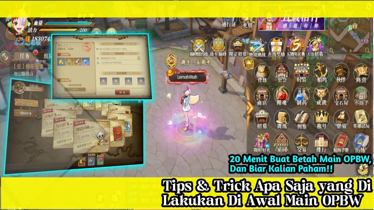 One Piece Burning WIll Mobile : Tips Early Game OPBW Biar Gak Bingung Free Player & Newbie