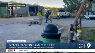 Family rescued from Grand Canyon cavern