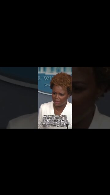 "Is there any kind of discussion about giving people who are coming here the right way money?"