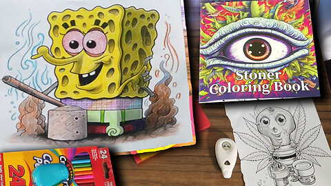 Obviously Ai Generated Stoner Coloring Book!?!