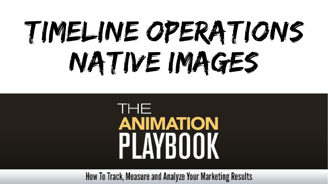 The Animation Playbook - Timeline Operations Native Images