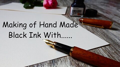 Making of hand Made Black Ink with white gram