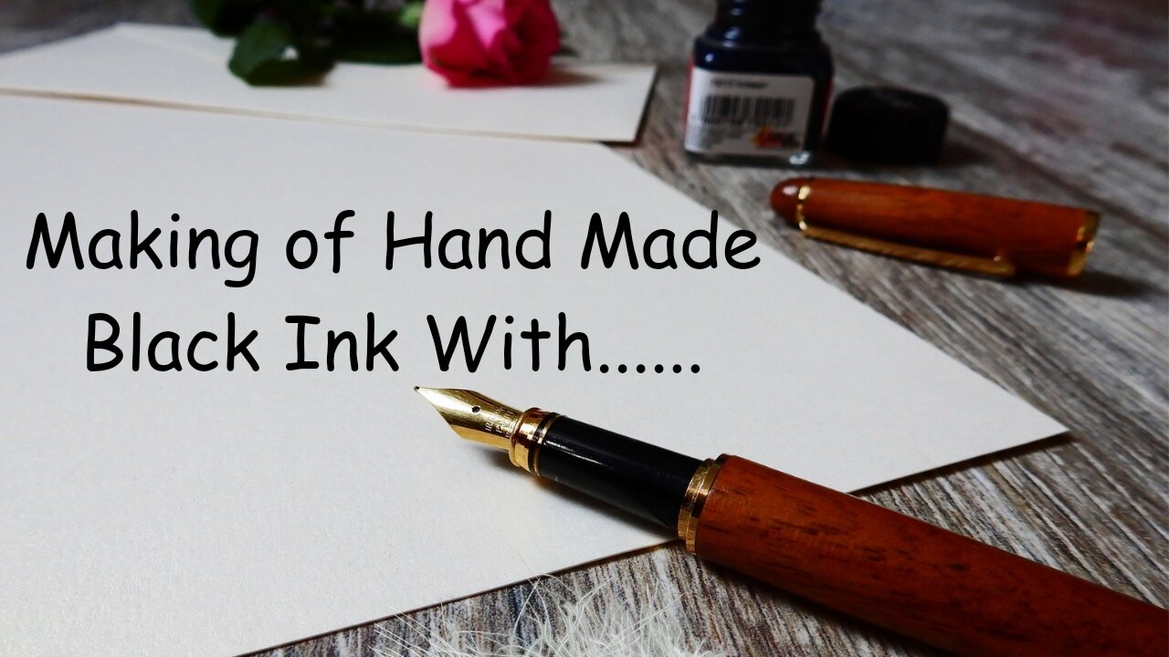 Making of hand Made Black Ink with white gram