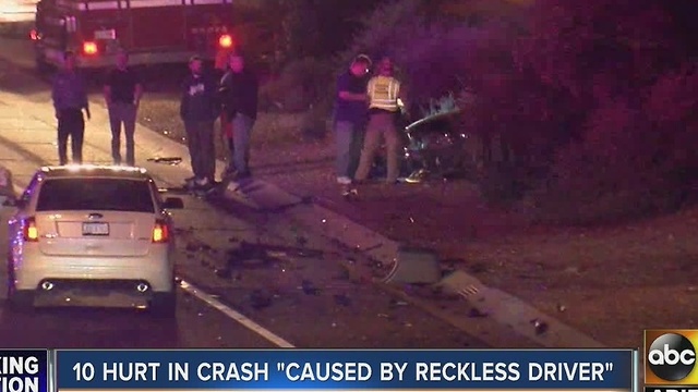 UPDATE: 10 injured in Valley crash