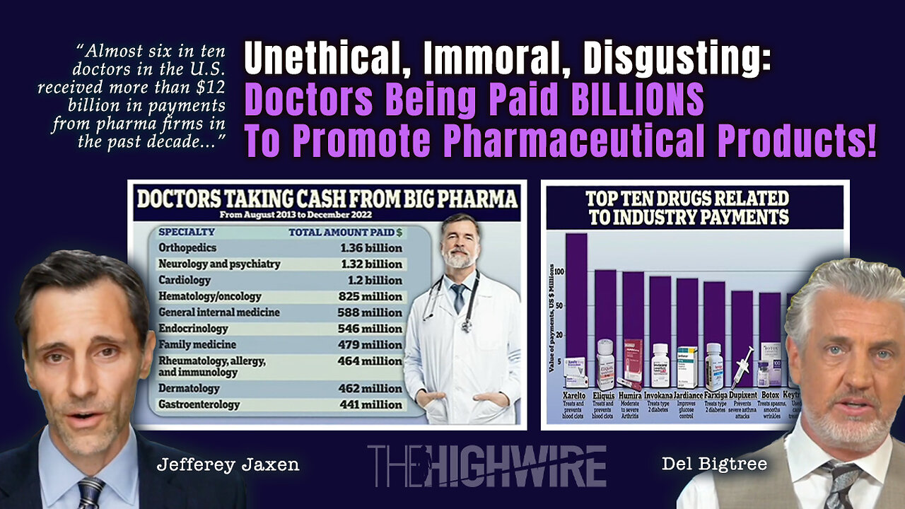 Unethical, Immoral, Disgusting: Doctors Being Paid BILLIONS To Promote Pharmaceutical Products!