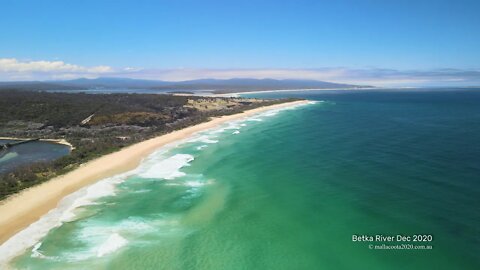 Betka River Beach Mallacoota 360° Panoramic Drone Video Dec 2020