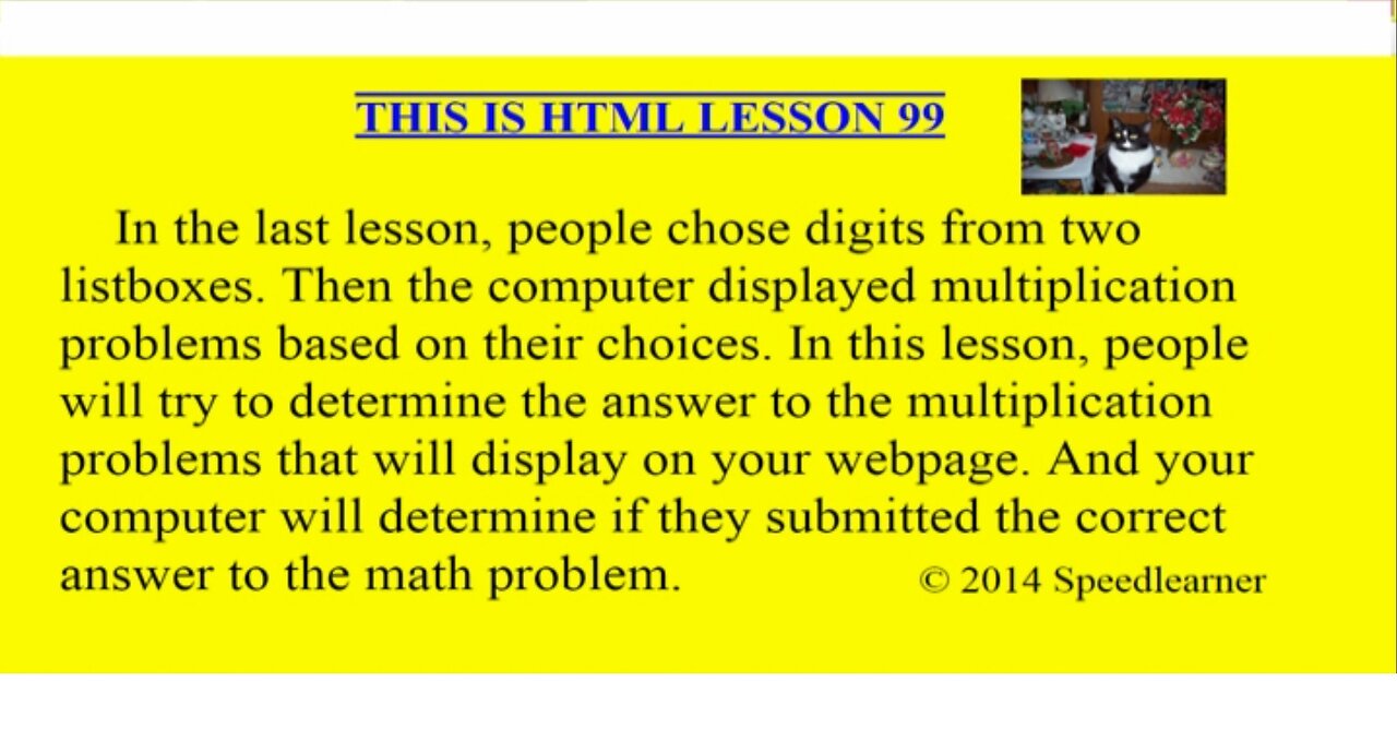 HTML Lesson 99