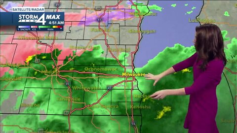 Rainy Tuesday morning, highs in the 40s