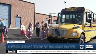 In-person learning returns for thousands this week