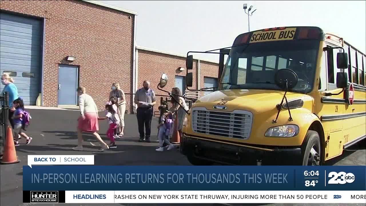 In-person learning returns for thousands this week