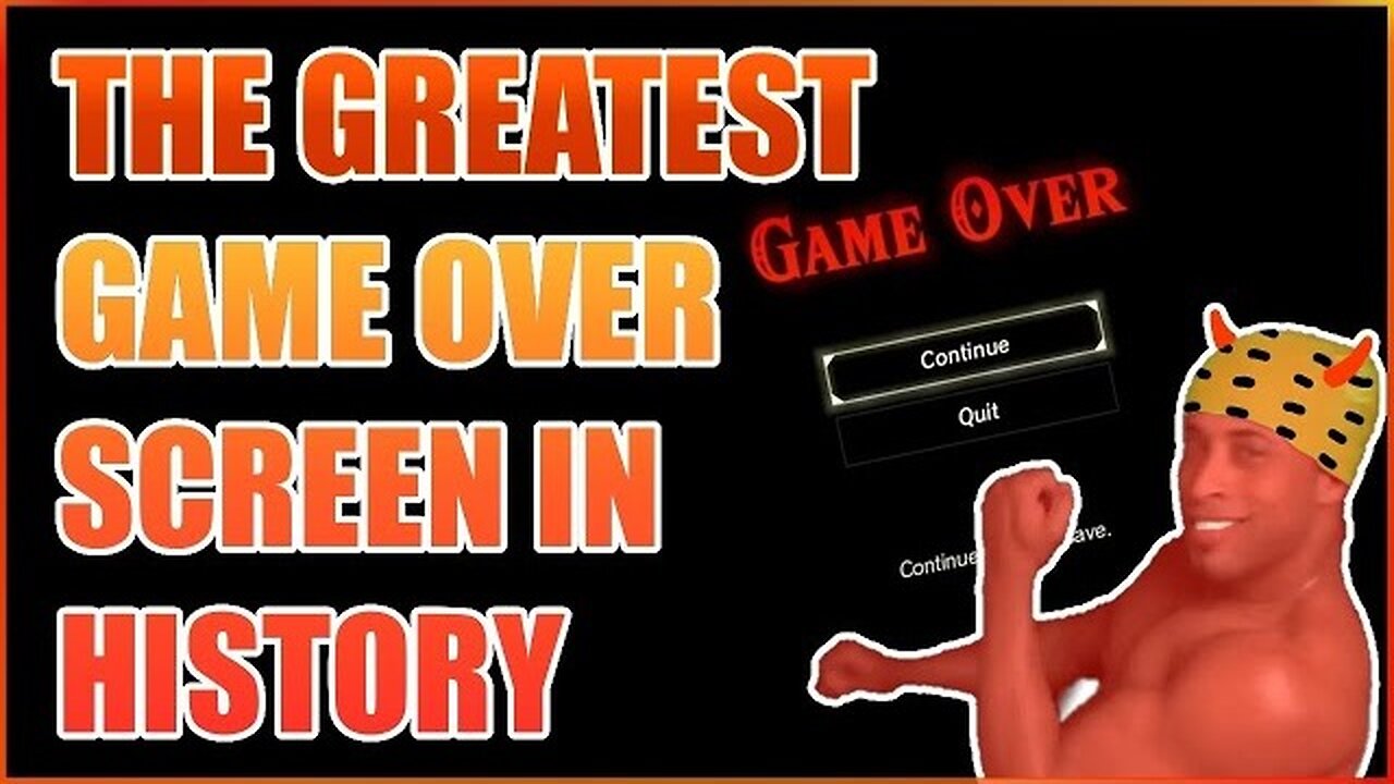 The greatest game over screen in history