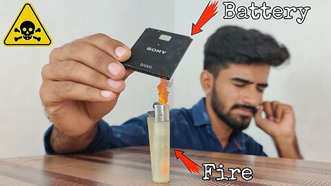 Mobile Battery on Fire - Don't try