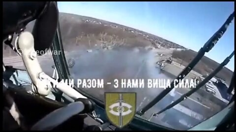 Cockpit Footage Of Ukraine Mi-24 Prior To Being Shot Down!
