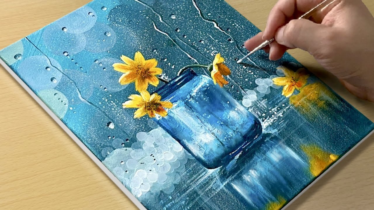 Rainy Day Painting / Acrylic Painting for Beginners