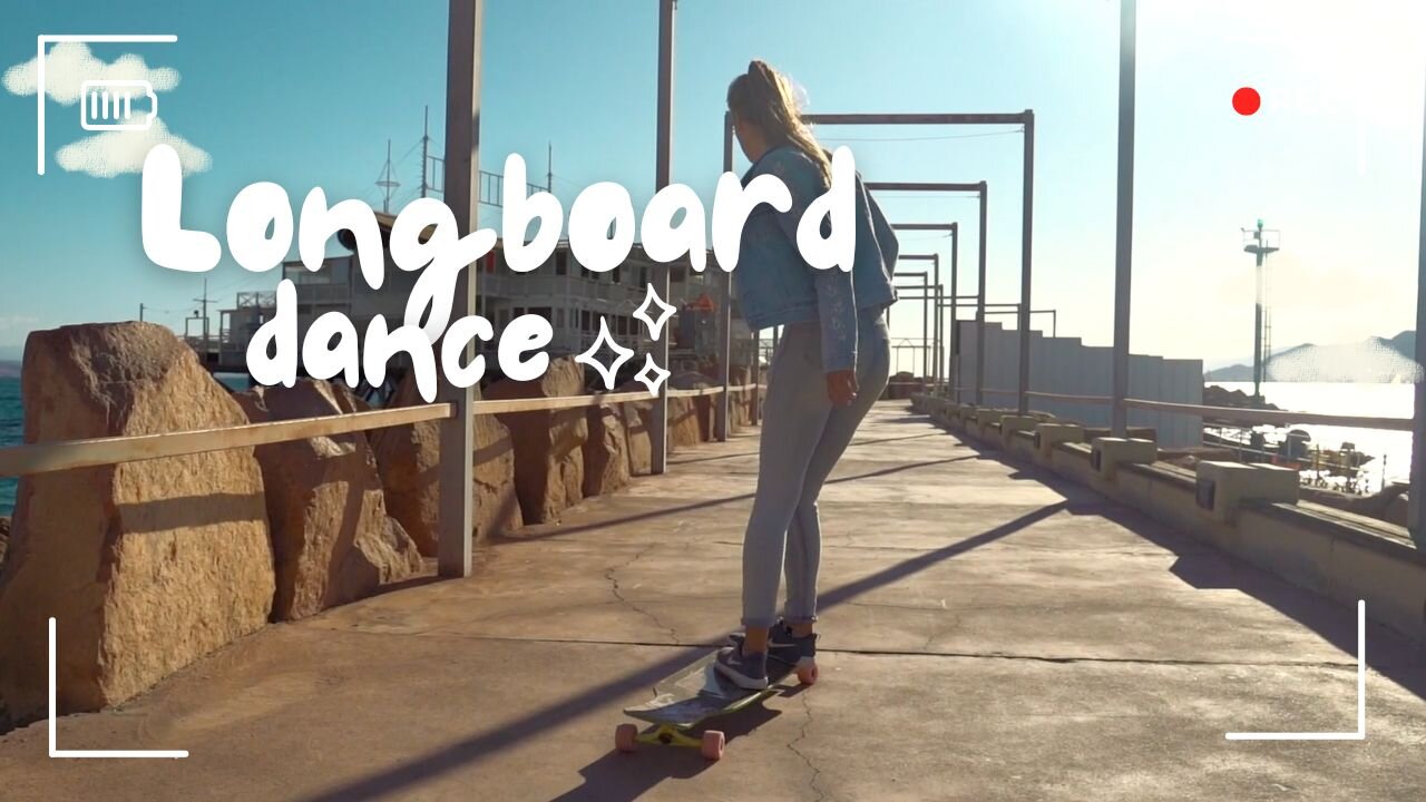 Girl dancing on longboard 🤯