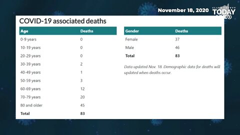 November 18, 2020 COVID-19 News Updates for Clark County, WA