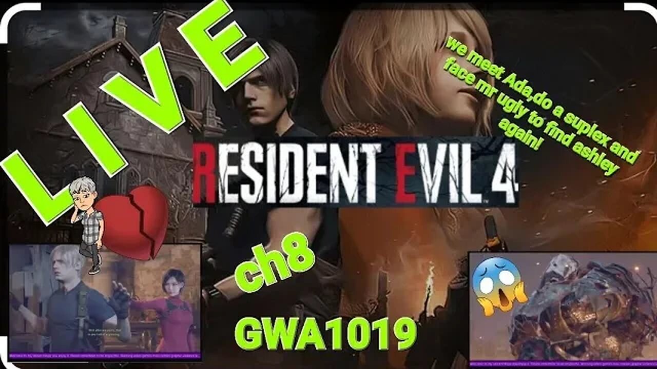 GwA1019's Live RE4 remake!Ch8.We run into Ada!Leon performs a suplex!#re4remake #livestream