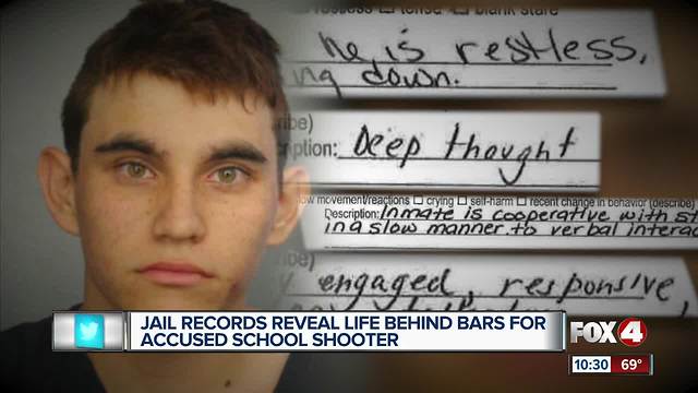 Jail records reveal Nikolas Cruz was seen laughing in jail days after Parkland school shooting
