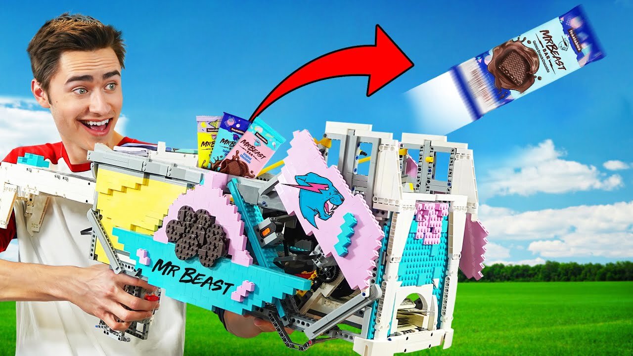 I Made a LEGO MrBeast Feastables Launcher!