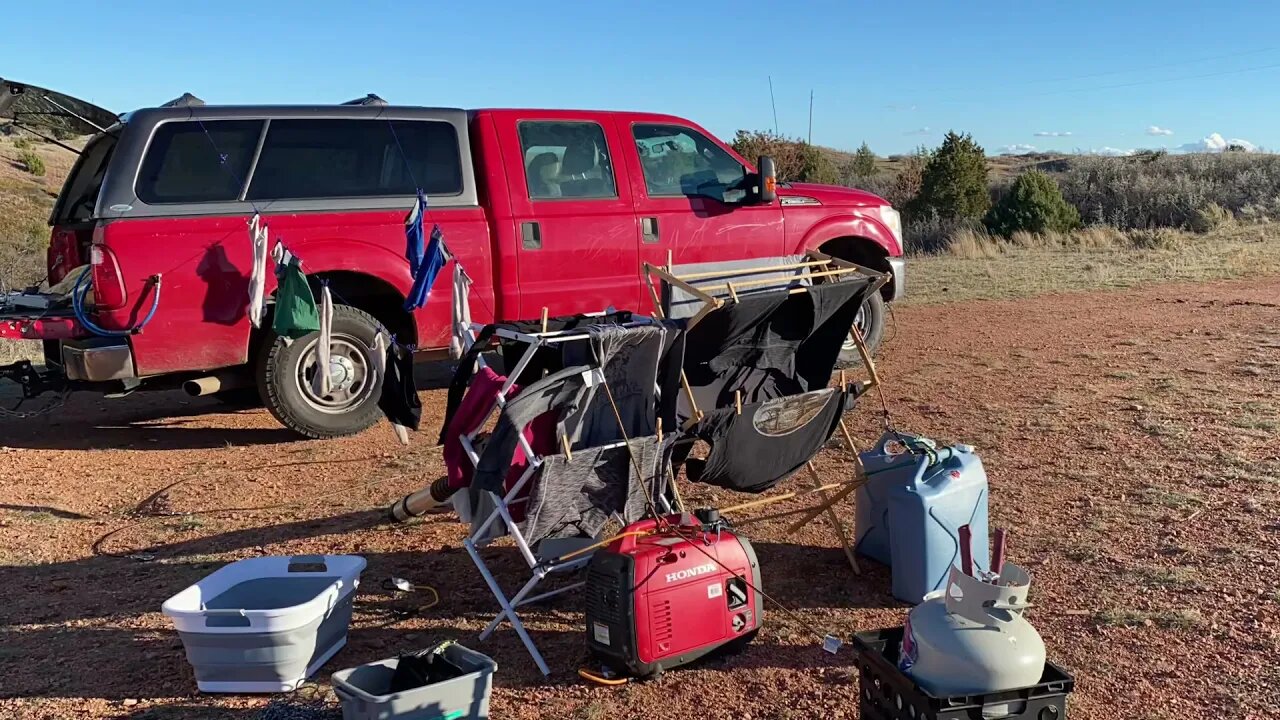 Laundry day boondocking- super windy