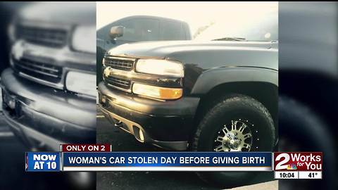 Woman's car stolen hours before giving birth
