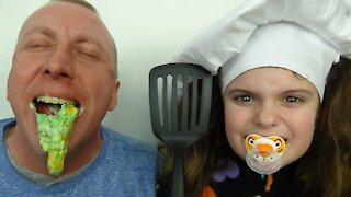 Bad Baby Chef Victoria Cooking Fail Green Slime Pancakes Annabelle Daddy Toy Freaks