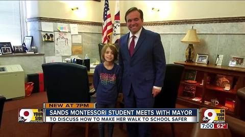 Sands Montessori student meets with mayor