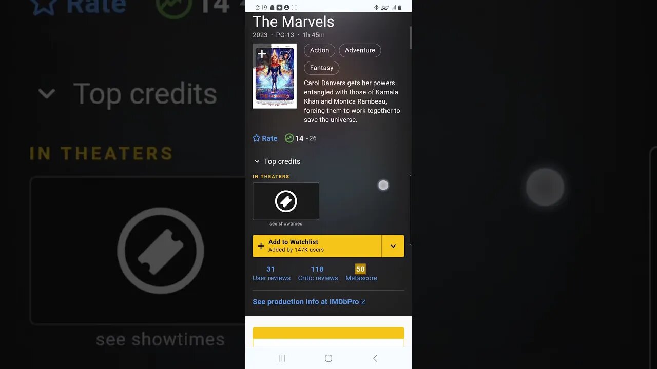 imdb is already fixing the score for the marvels like the little mermaid #shorts