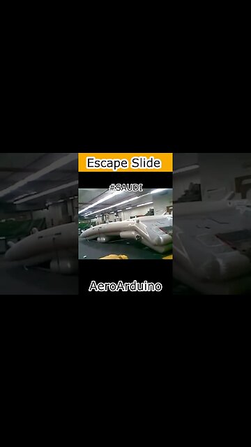 Watch Huge Saudi Airlines Escape Slide Blowing #Aviation #Fly #AeroArduino